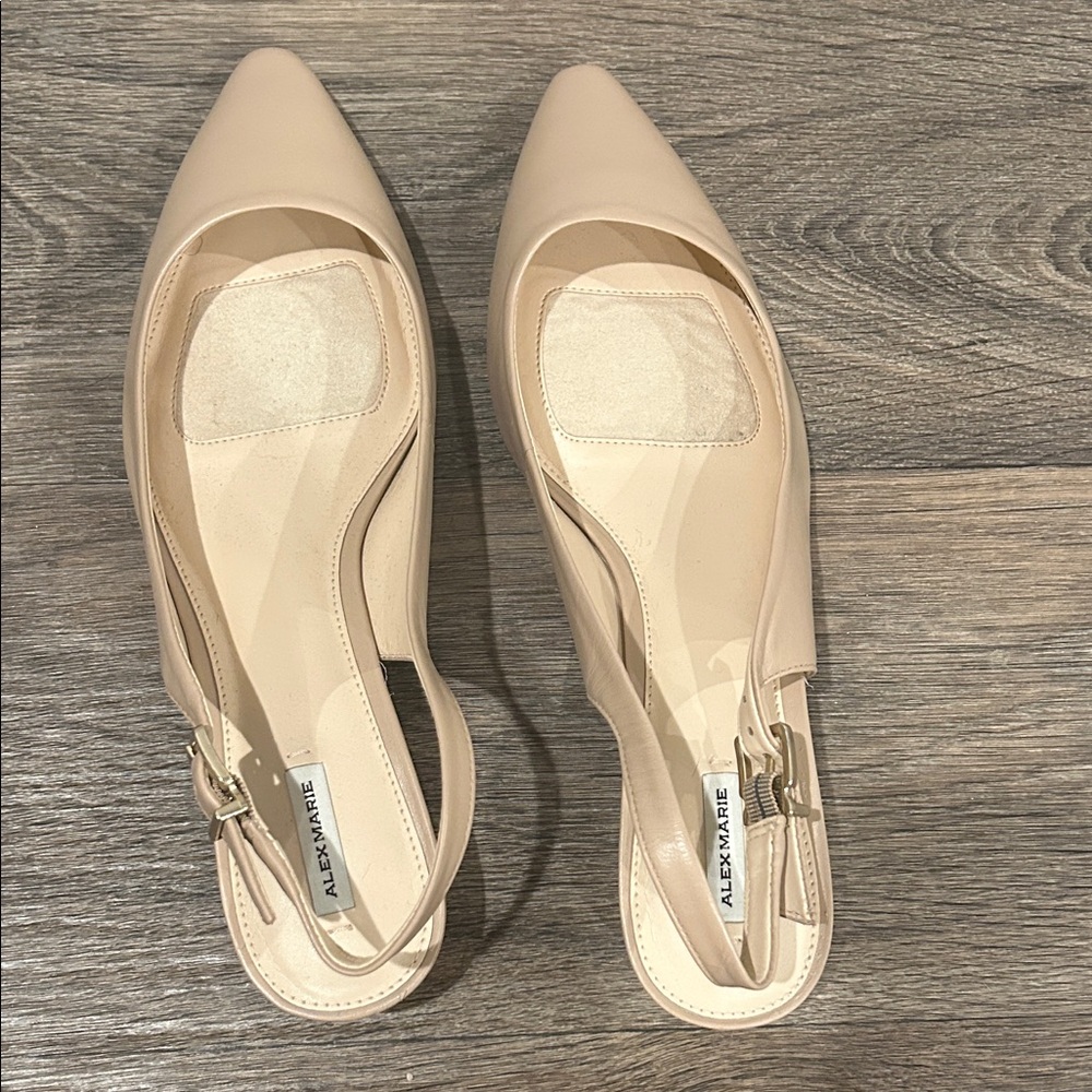 Alex Marie Cream Slingback Heels - Picture 4 of 8